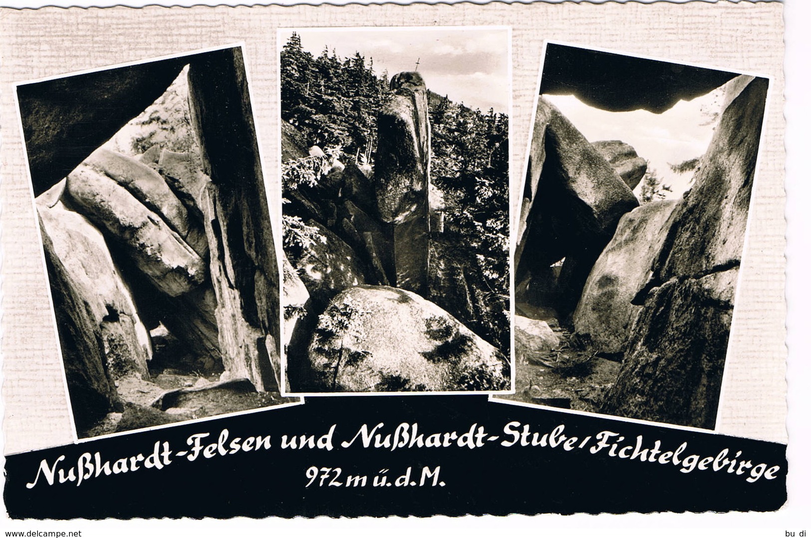 Ansichtskarte Aus Dem Fichtelgebirge, Felsen Nußhardt - Gestempelt In Hof 1964 - Hof