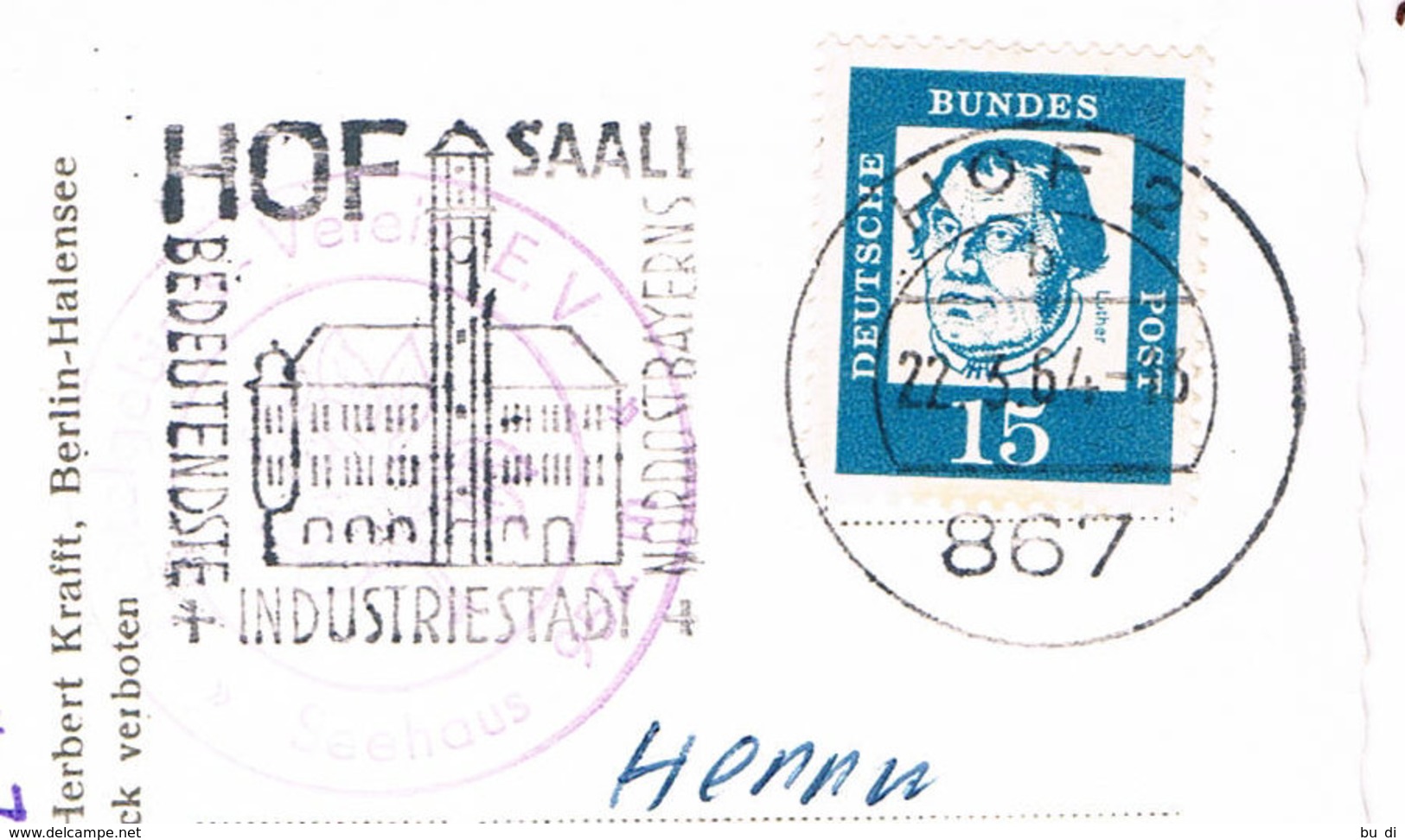 Ansichtskarte Aus Dem Fichtelgebirge, Felsen Nußhardt - Gestempelt In Hof 1964 - Hof