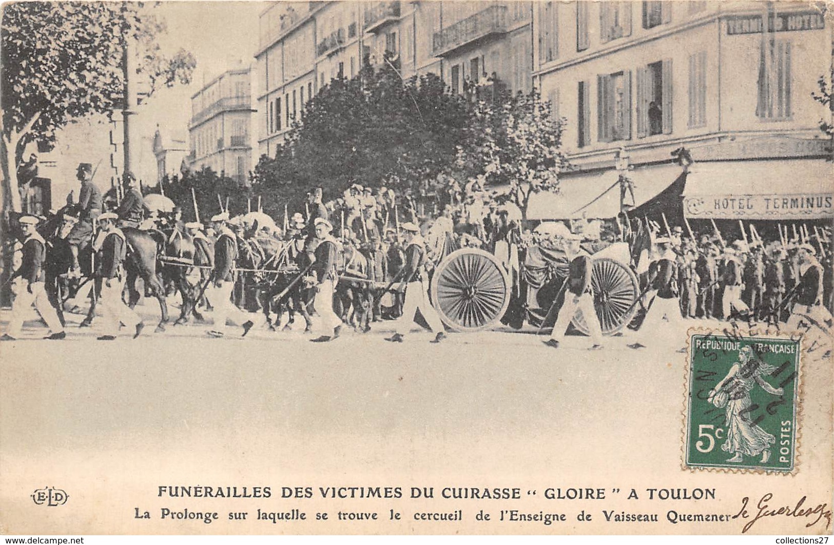 83-TOULON-FUNERAILLES DES VICTIMES DU CUIRASSE " GLOIRE " - Toulon