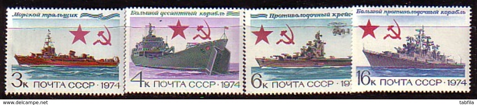 RUSSIA - UdSSR - 1974 - Bateaux - 4v** - Nuevos