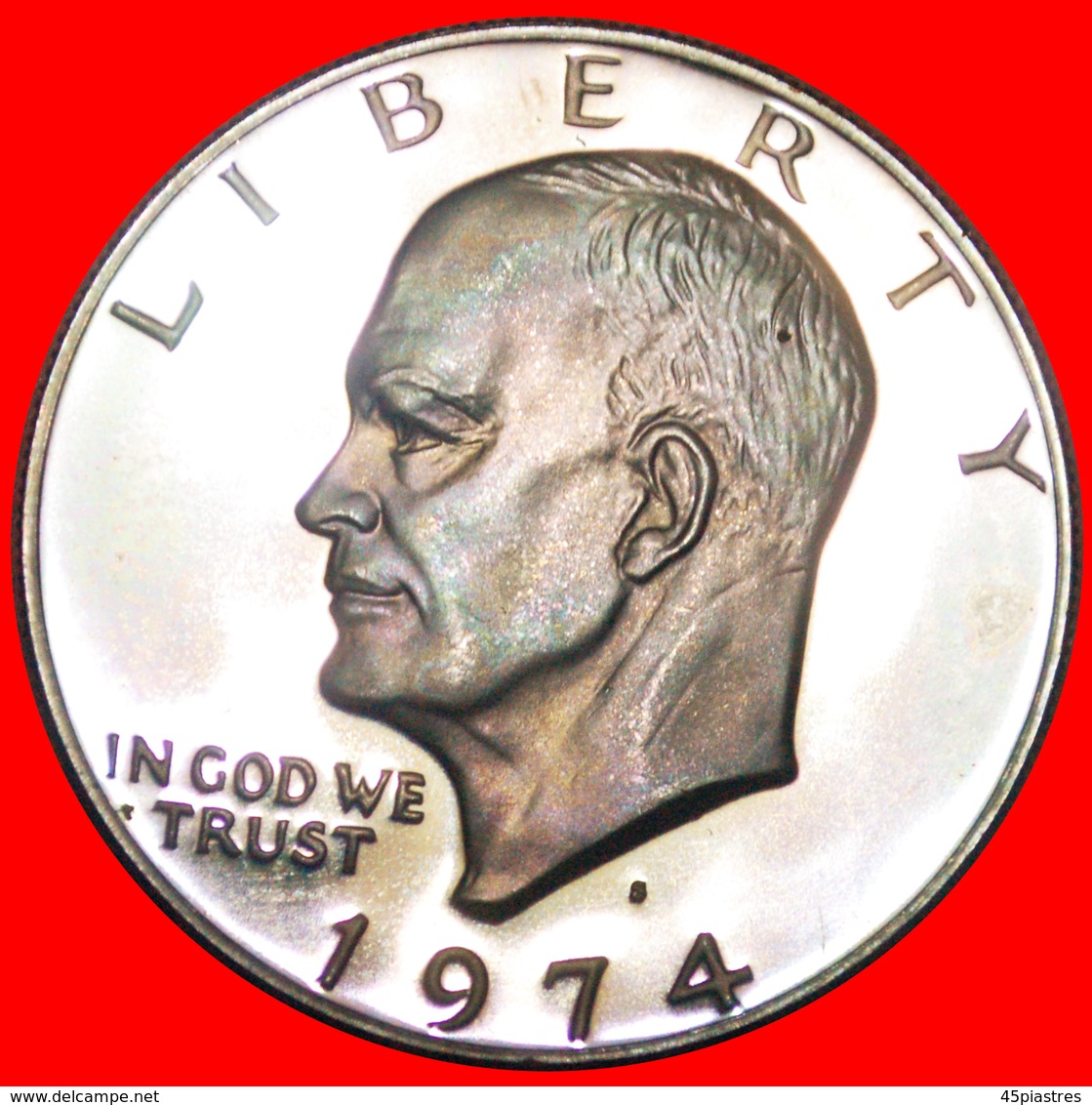 · LUNAR DOLLAR (1971-1999): USA ★ 1 DOLLAR 1974S PROOF! Eisenhower (1890-1969) LOW START ★ NO RESERVE! - 1971-1978: Eisenhower