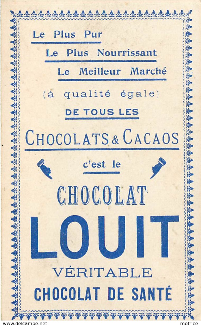 CHOCOLAT LOUIT (et chaussures Raoul) - portraits par professions ,  lot de  8 chromos (format 10,5 cm x 6,5cm)