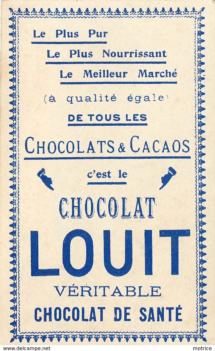 CHOCOLAT LOUIT (et chaussures Raoul) - portraits par professions ,  lot de  8 chromos (format 10,5 cm x 6,5cm)