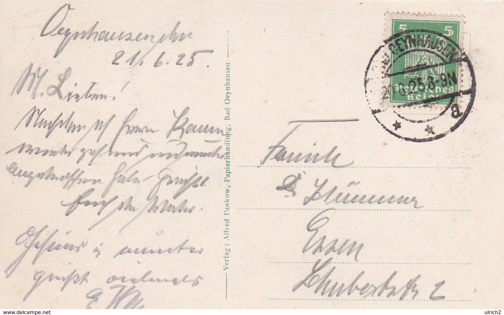 AK Bad Oeynhausen - Kurhaus - 1925 (48968) - Bad Oeynhausen