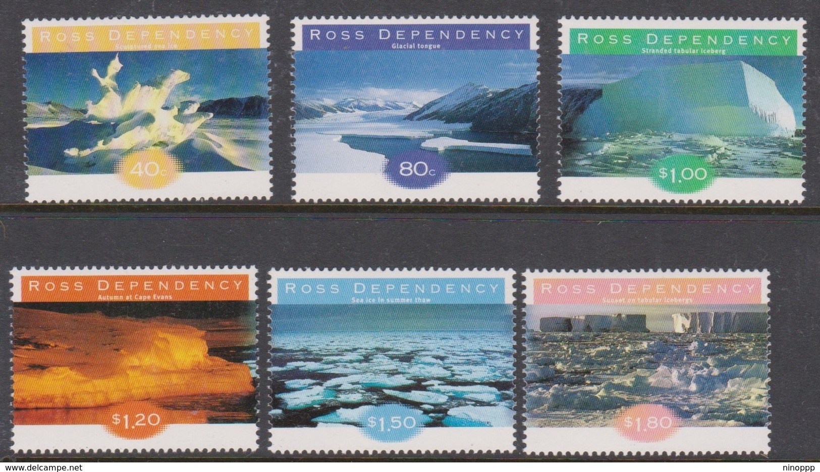New Zealand-Ross Dependency  SG 54-59 1998 Ice Formations, Mint Never Hinged - Nuevos