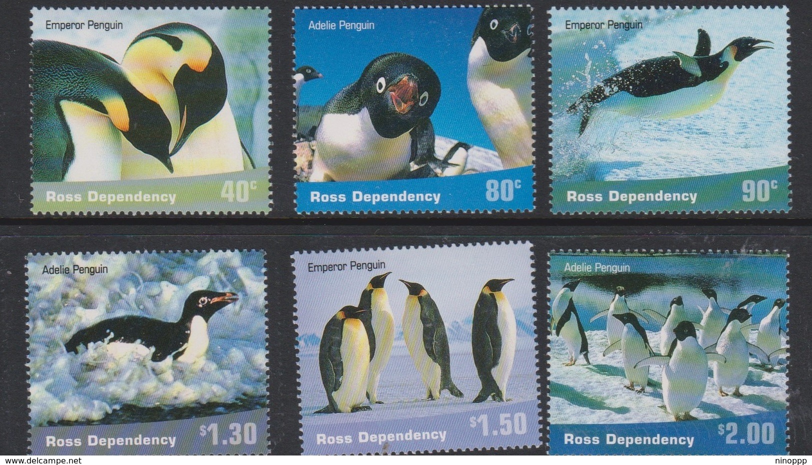 New Zealand-Ross Dependency  SG 72-77 2001 Penguins, Mint Never Hinged - Ungebraucht