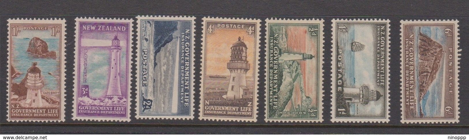 New Zealand SG L 42-49 1947 Lighthouses,Mint Never Hinged - Neufs