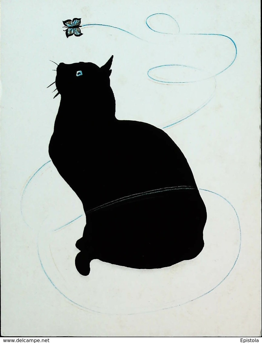 CPM  CHAT NOIR  Illustrateur Ou Illustration Par LE CAM  (BLACK CAT Postcard Illustration Or Drawing) - Gatos