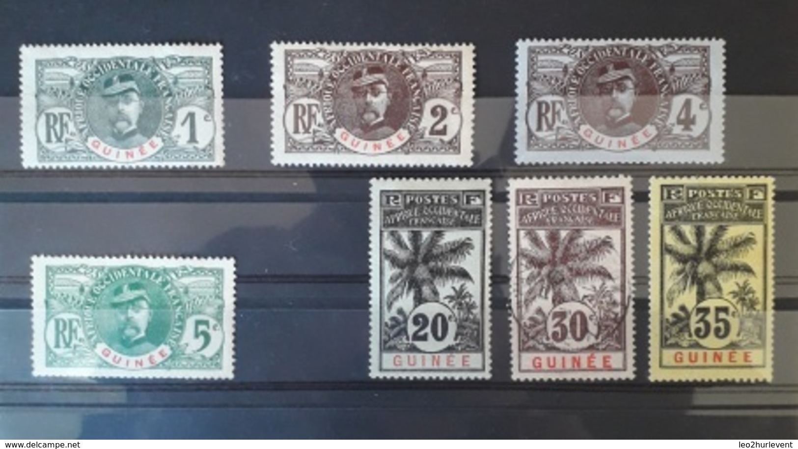 Lot Guinée N° 33, 34, 35 *, 36 (), 38 *, 40 Ob, 41 * - Other & Unclassified