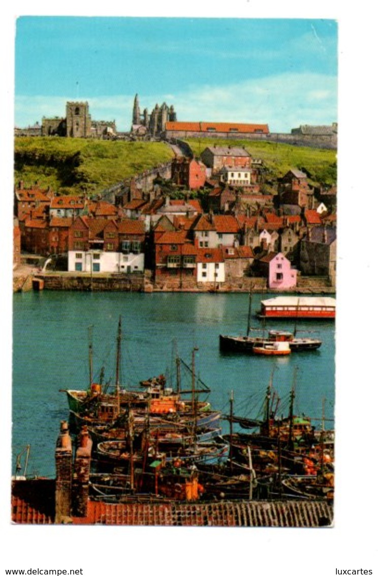 WHITBY. THE HARBOUR AND ABBEY. - Whitby