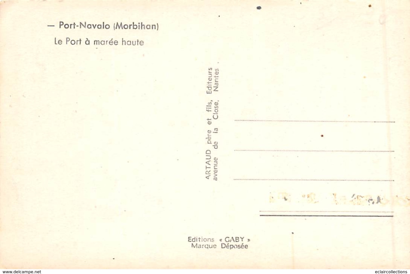 Port Navalo        56      Le Port A Marée Haute            (Voir Scan) - Other & Unclassified