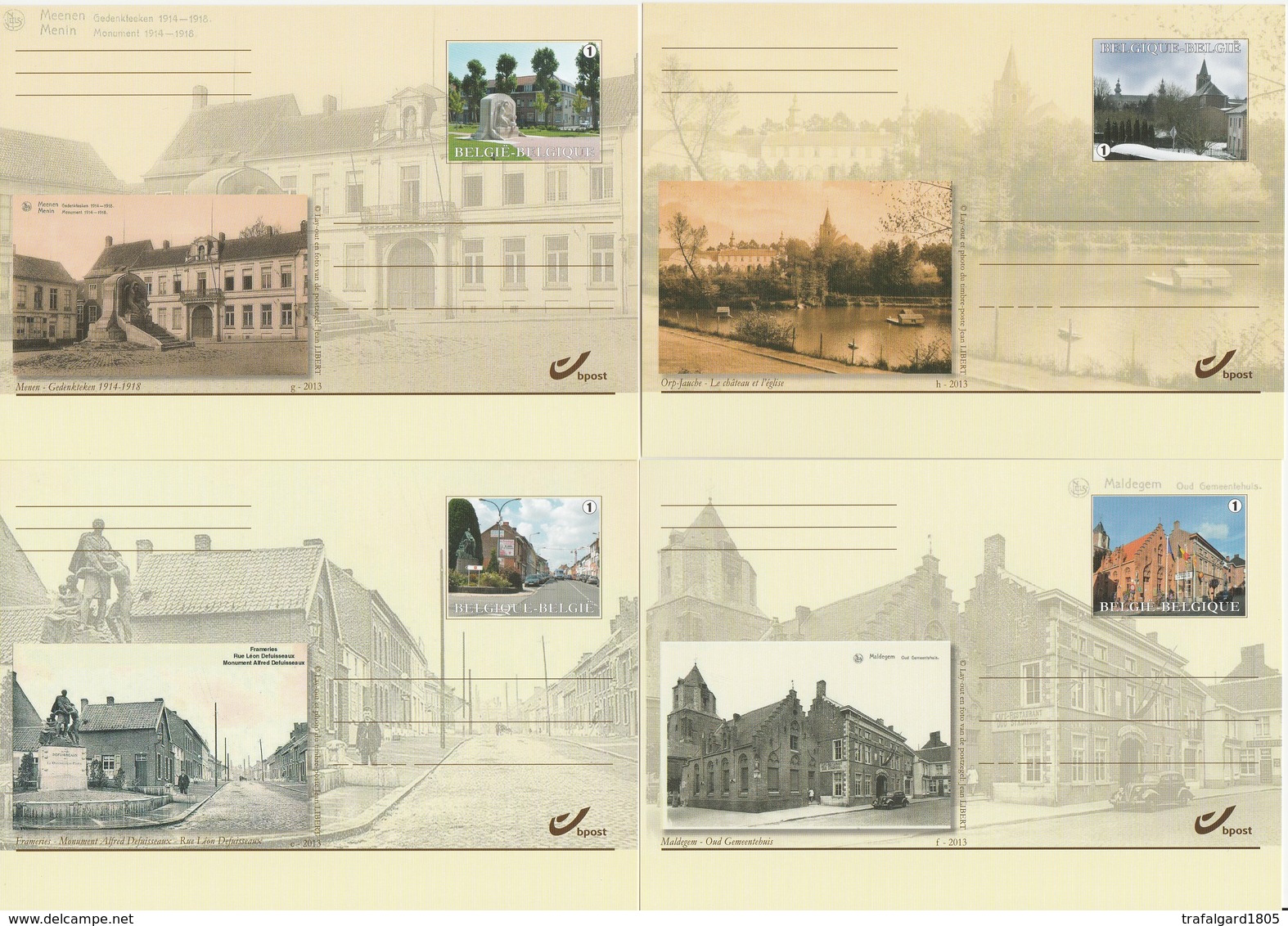 BK234/244.  AUTREFOIS... ET MAINTENANT - Geïllustreerde Briefkaarten (1971-2014) [BK]