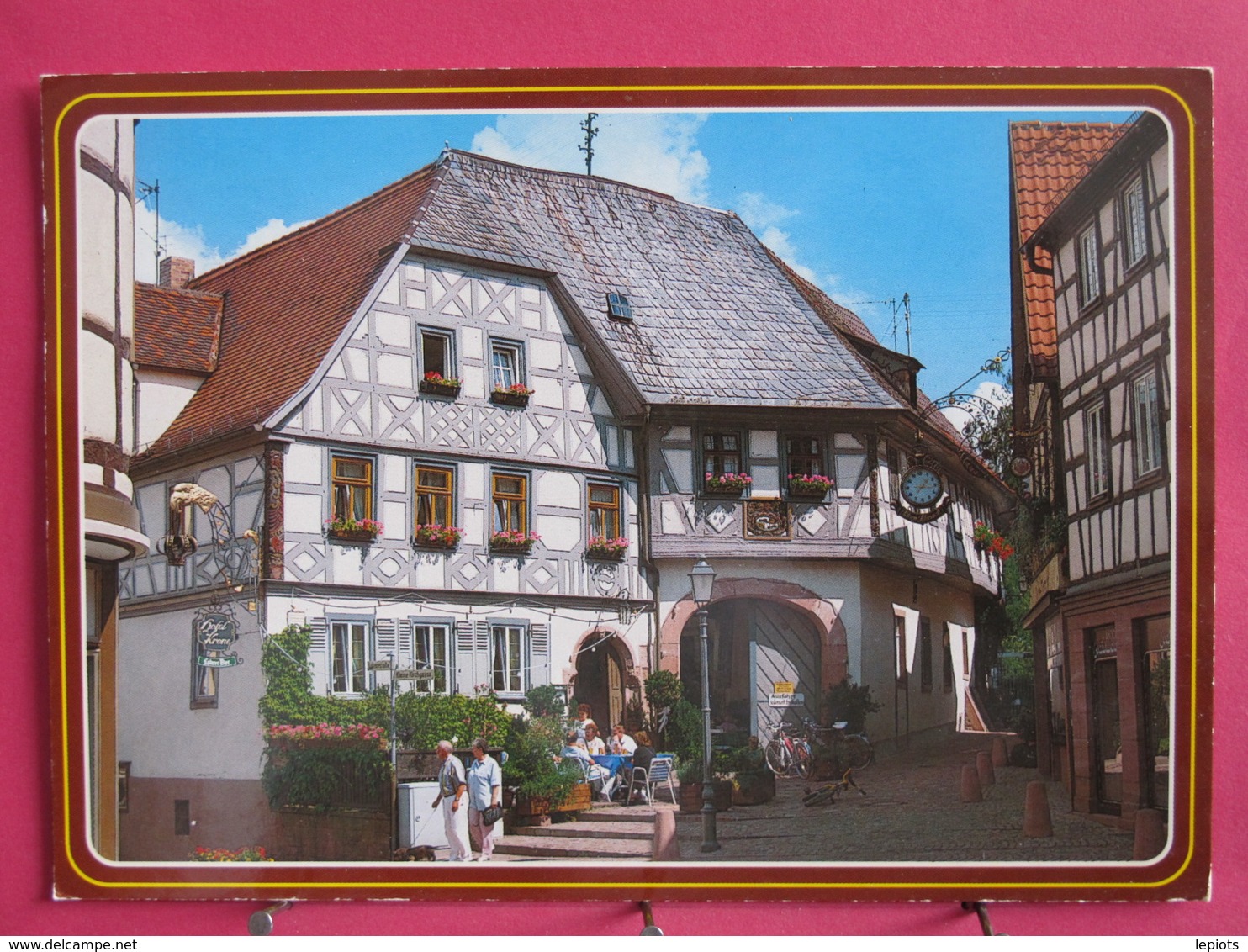 Visuel Très Peu Courant - Allemagne - Lohr Am Main - Das Tor Zum Spessart - Hotel Krone - Recto Verso - Lohr