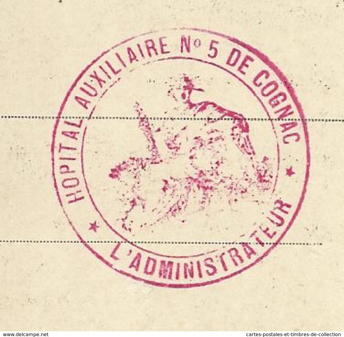 COGNAC , Une Revue Du 33e D' Infanterie ( Dépôt ) , + Cachet Au Dos: " HOPITAL AUXILIAIRE N°5 DE COGNAC " - Cognac