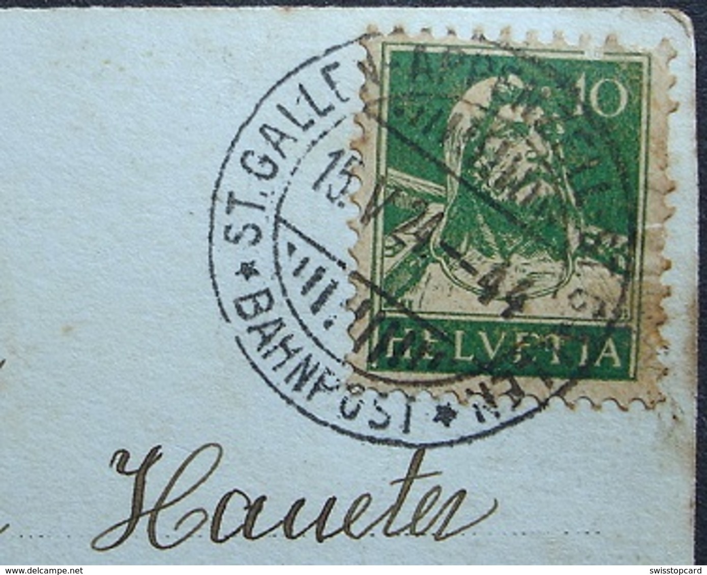 TEUFEN Blick Z. Hohen Kasten Gel. 1924 N. St. Urban (Sägerei) Stempel Bahnpost St. Gallen-Appenzell-St.Gallen - Teufen