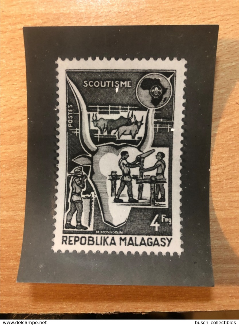 Madagascar 1974 - Epreuve Photo Publicity Essay Scoutisme Scouts Pfadfinder Karte Map Carte - Covers & Documents