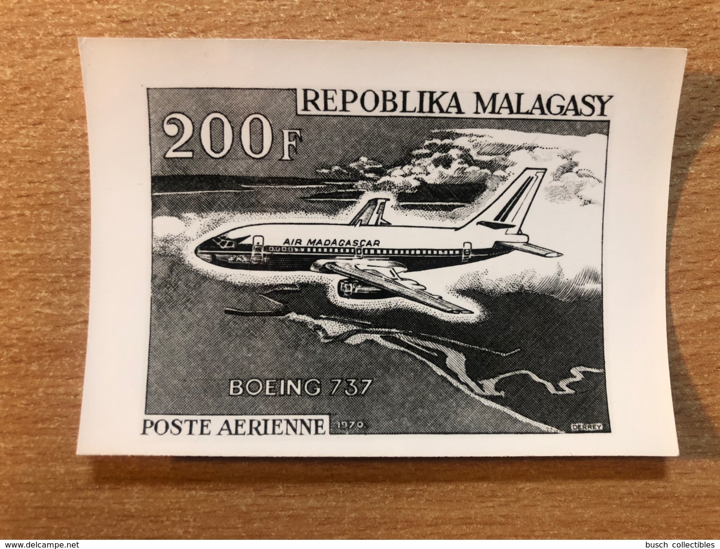 Madagascar 1970 - Epreuve Photo Publicity Essay Boeing 737 Air Avion Airplane Flugzeug - Avions