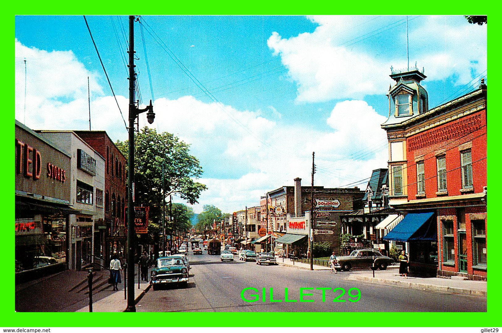 GRANBY, QUÉBEC - VUE DE LA RUE PRINCIPALE & COURT - ANIMÉE - UNIC - PHOTO P. HÉNAULT - - Granby