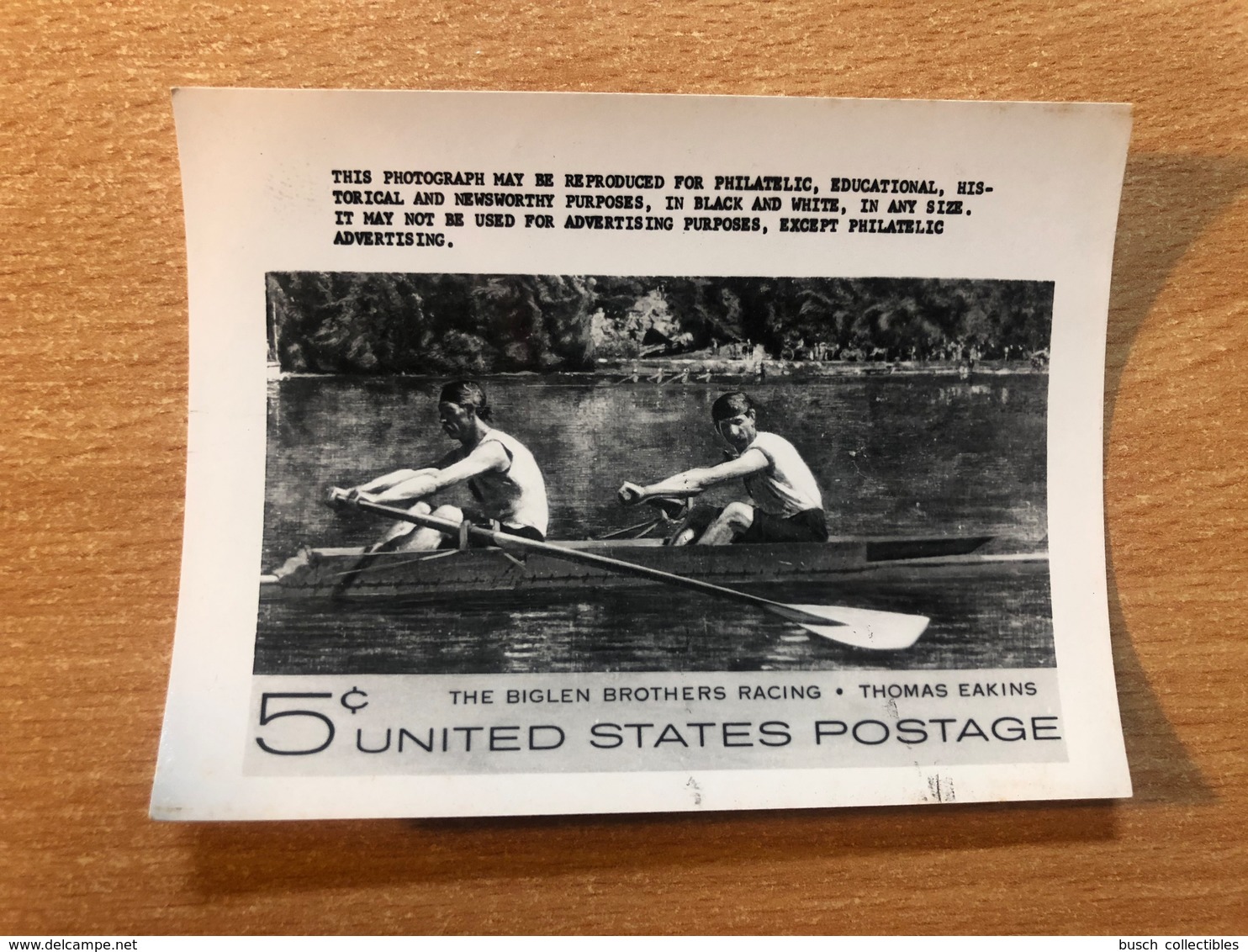 USA Etats-Unis USPS - Epreuve Photo Publicity Essay Kodak The Biglein Brothers Racing Thomas Eakins - Autres & Non Classés