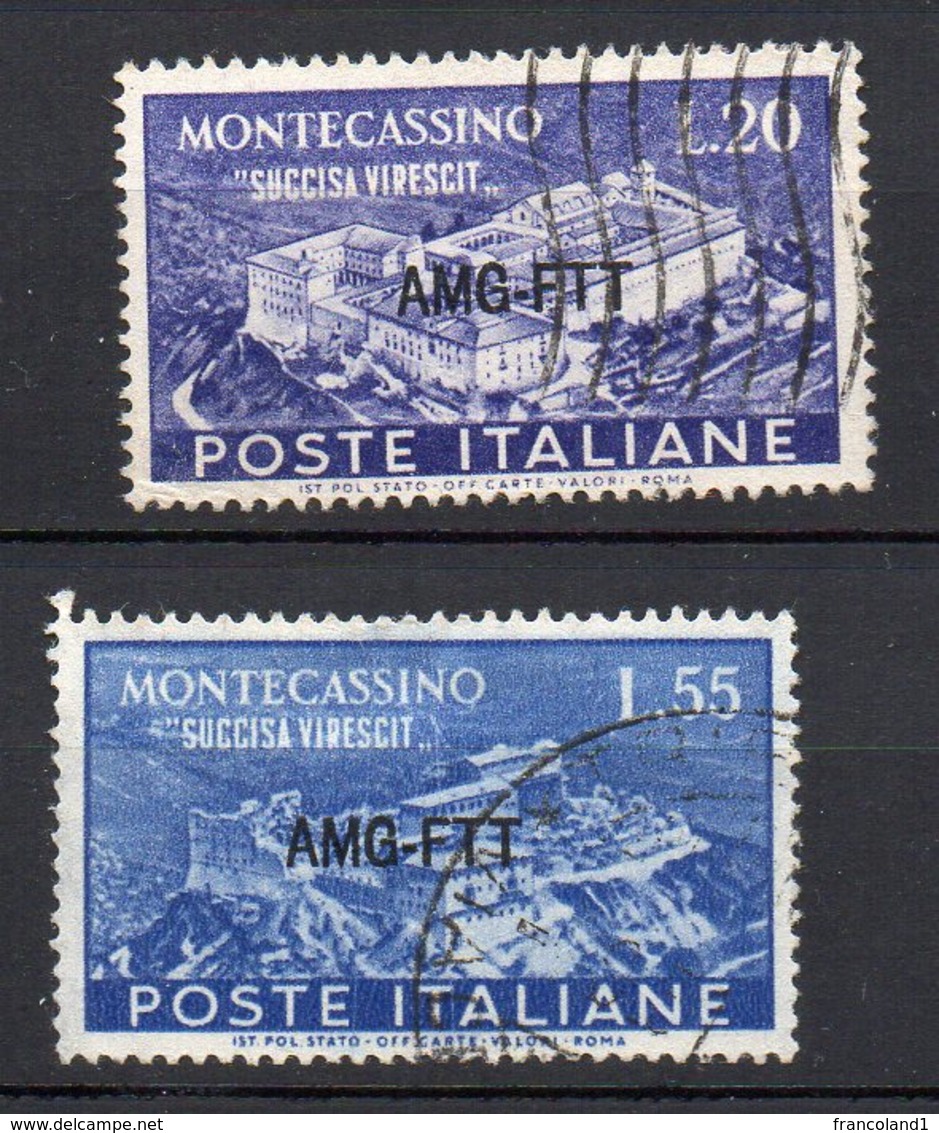 1951 Trieste A - Montecassino N. 119 - 20 Timbrati Used Sassone 8,5 € - Gebraucht