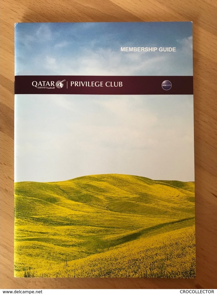 QATAR AIRWAYS PRIVILEGE CLUB  MEMBERSHIP GUIDE - Cadeaux Promotionnels