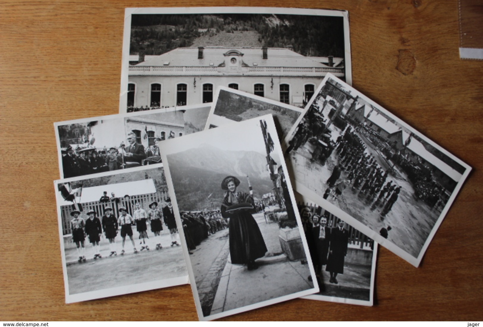 Serie De Photos MODANE Savoie 1946  Fete De La Liberation Bataillon De Chasseurs Alpins - 1939-45