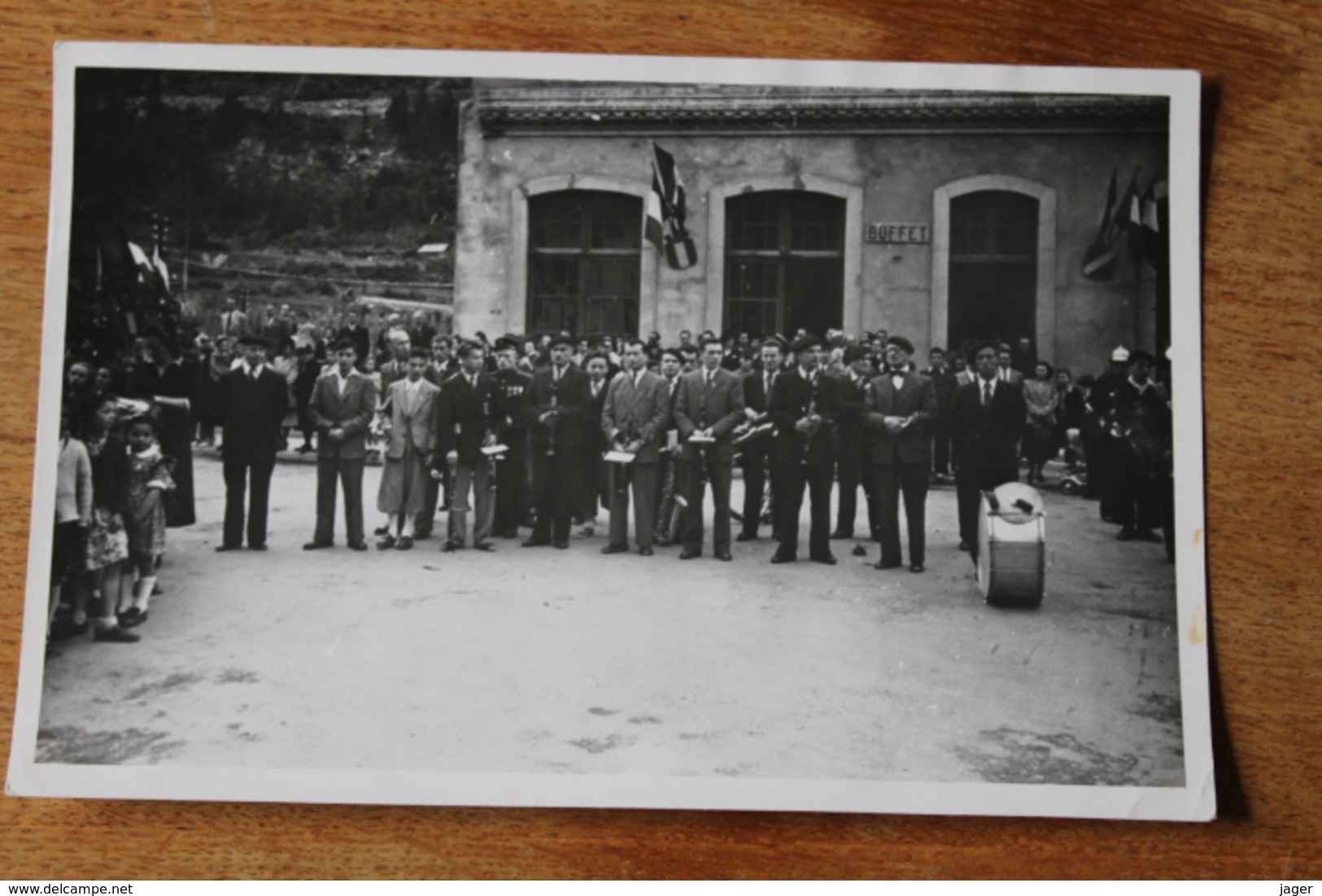 Serie de Photos MODANE Savoie 1946  fete de la Liberation bataillon de chasseurs alpins