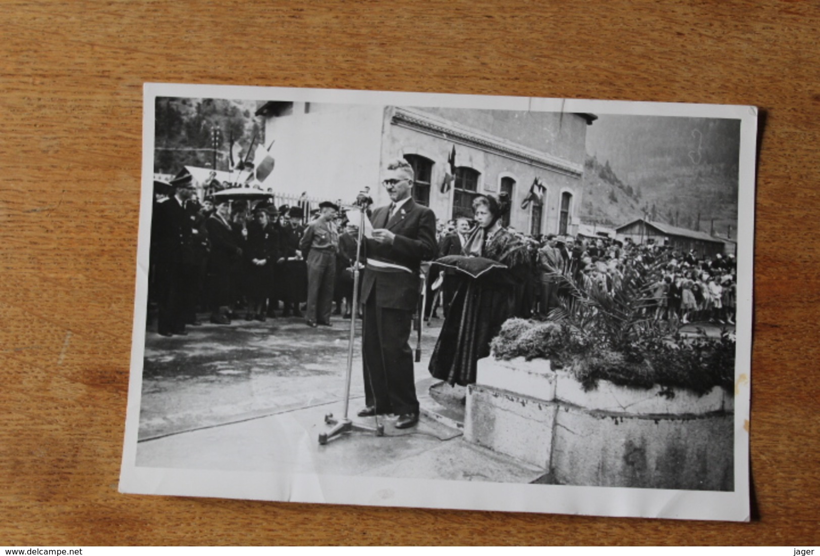 Serie de Photos MODANE Savoie 1946  fete de la Liberation bataillon de chasseurs alpins