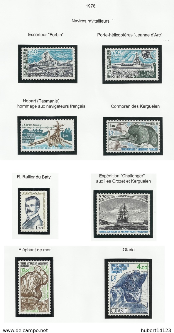 TAAF POSTE 1978 N° 74 à 78 + PA 53 à 55 Neuf ** MNH - Komplette Jahrgänge