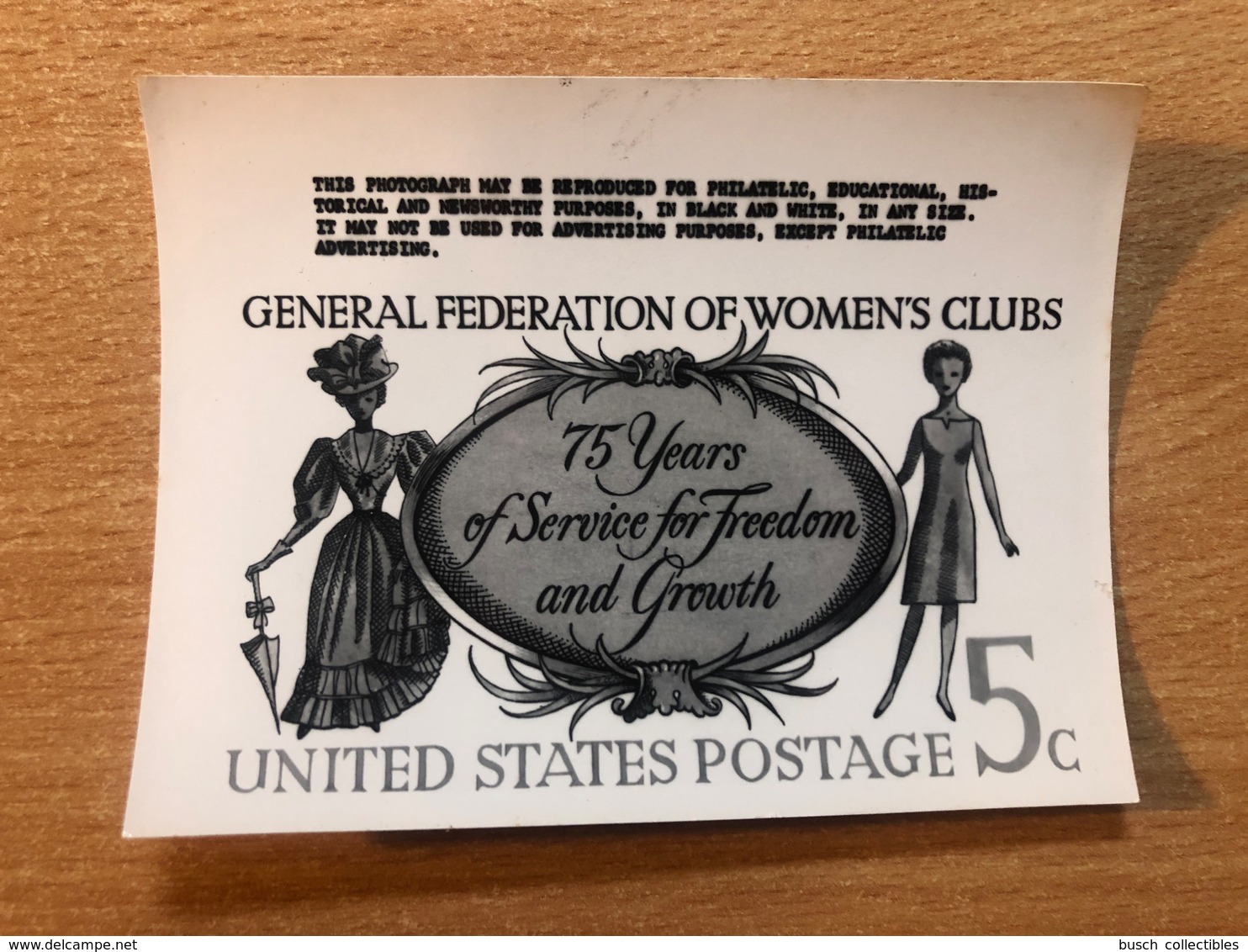 USA Etats-Unis USPS - Epreuve Photo Publicity Essay Kodak General Federation Of Women's Clubs 75 Years - Andere & Zonder Classificatie