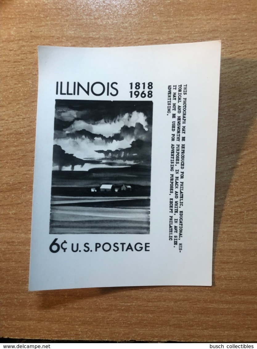 USA Etats-Unis USPS - Epreuve Photo Publicity Essay Kodak Illinois 1818 1968 - Other & Unclassified