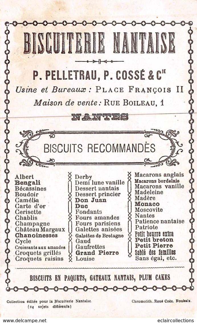 Plouay        56     Femme De Illustrée Par Broca Publicité Biscuiterie Nantaise  (Voir Scan) - Other & Unclassified