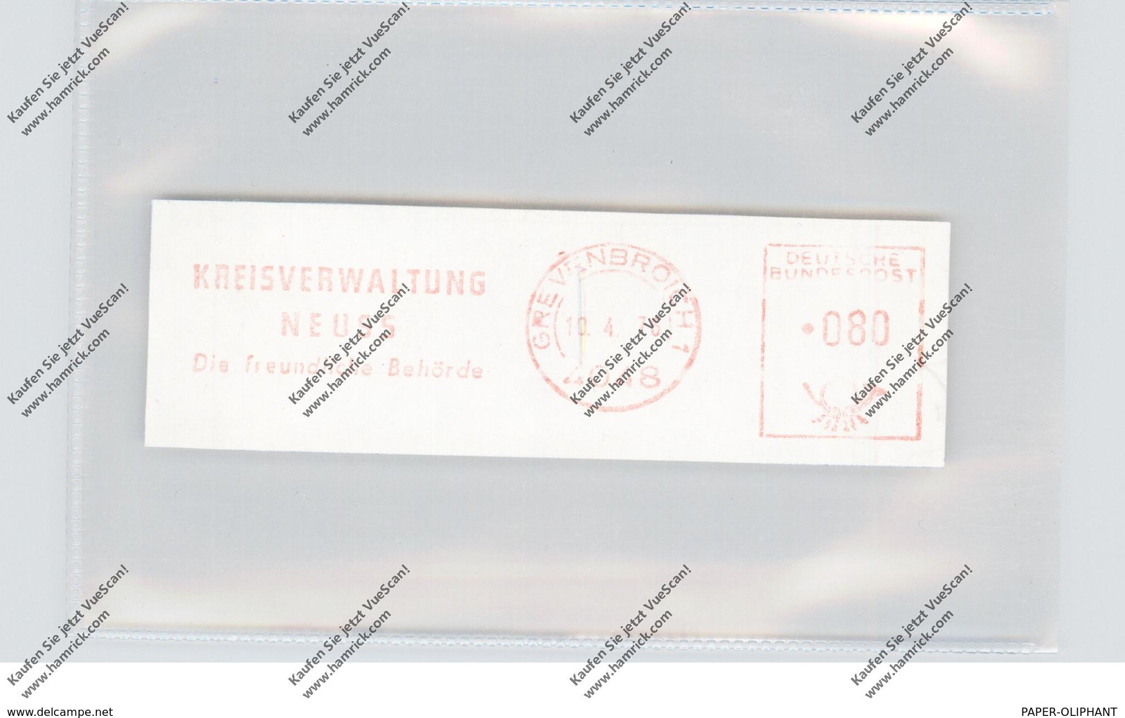 4048 GREVENBROICH, Kreisverwaltung Neuss, Maschinen-Werbe-Stempel - Grevenbroich