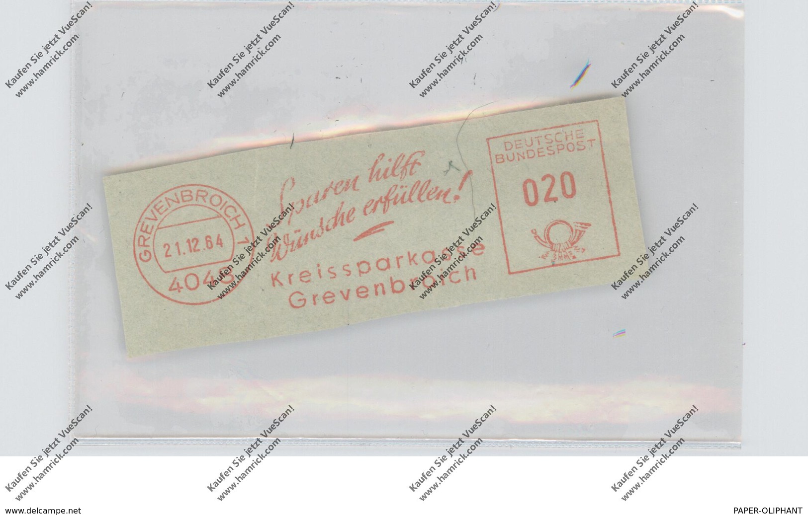 4048 GREVENBROICH, Kreissparkasse, Maschinen-Werbe-Stempel - Grevenbroich