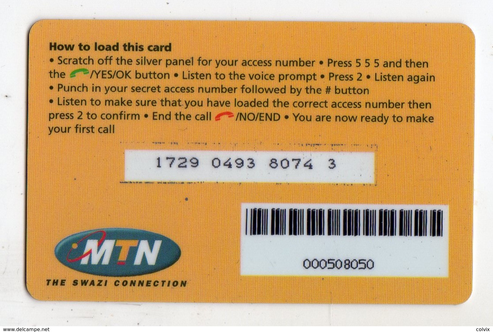 SWAZILAND PREPAYEE MTN ACCESS E 50 - Swaziland