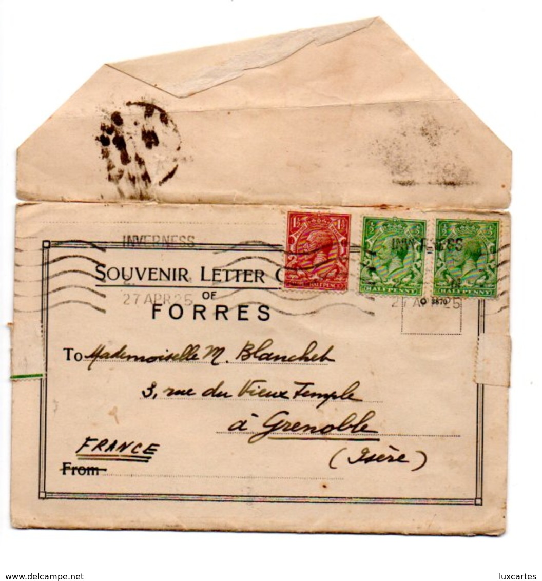 FORRES. SOUVENIR LETTER CARD. - Moray