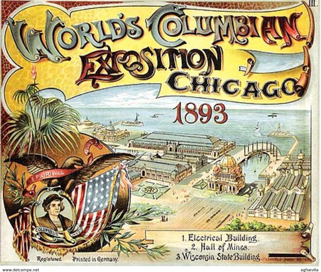 USA. MEDALLA DE LA EXPOSICIÓN MUNDIAL COLOMBINA DE CHICAGO. 1.893. USA MEDAL - Professionals/Firms