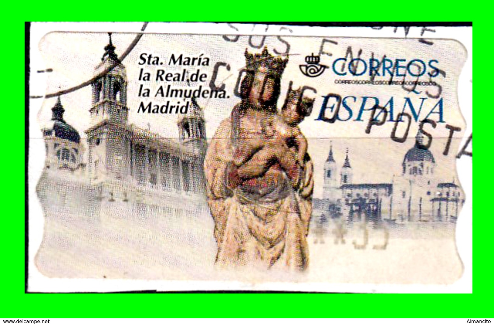ESPAÑA SELLO ATM  .- MATASELLO  FECHADOR  SOBRE SELLO - Dienstmarken