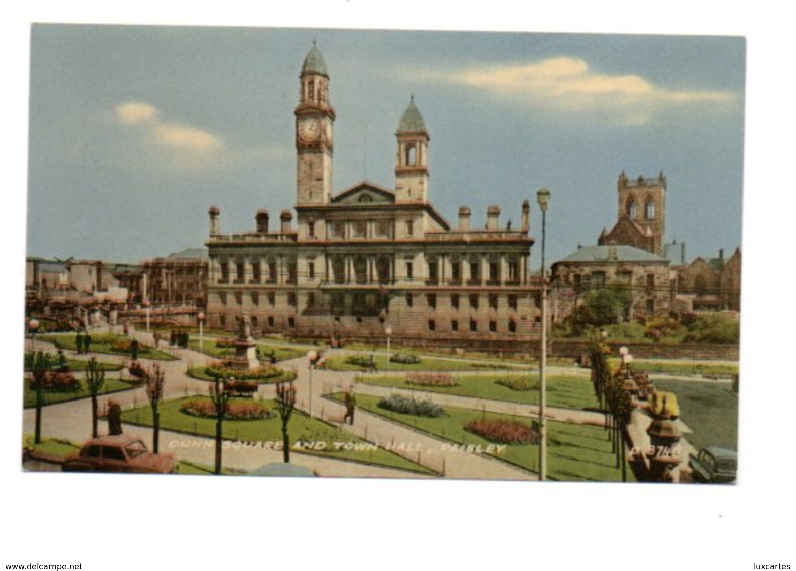 DUNN SQUARE AND TOWN HALL. PAISLEY. - Renfrewshire