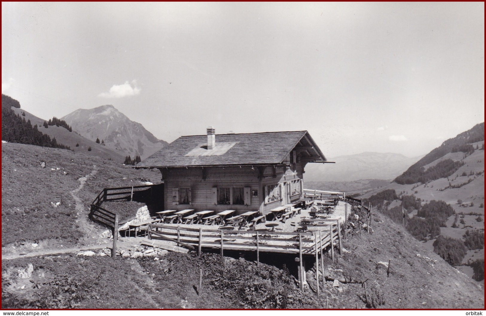 Berghaus Ramslauenen * Berghütte, Endstation Der Sesselbahn, Alpen * Schweiz * AK2314 - Lauenen