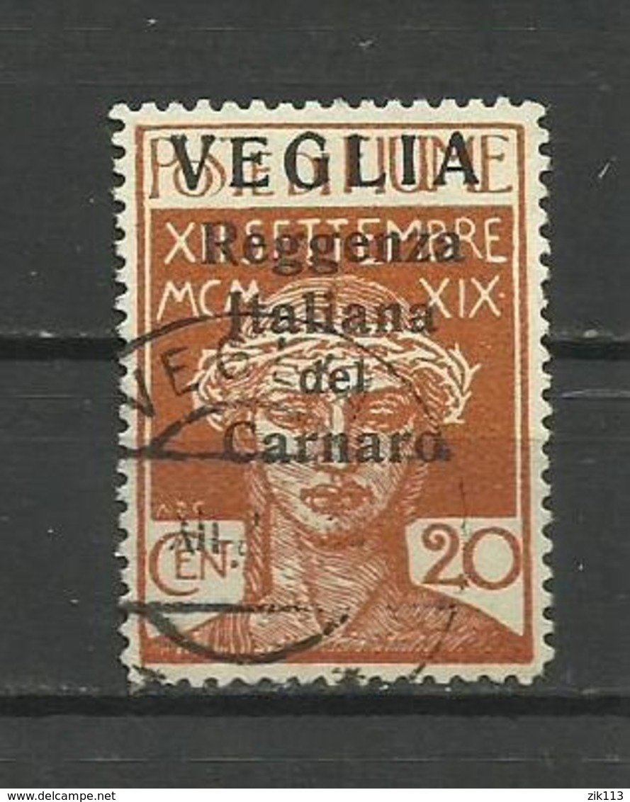 Fiume - Veglia 1920 - MI. 30 I, Used - Arbe & Veglia