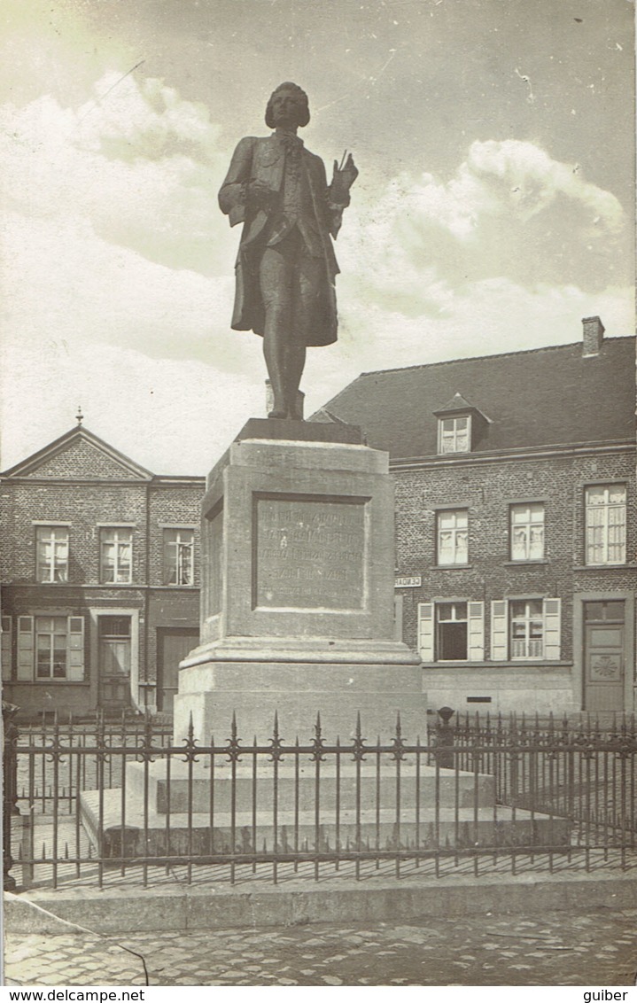 Beloeil  Statue Du Prince Charles Joseph De Ligne   Oeuvre De Charles Brunin Carte Photo (cliché A L'envers) - Beloeil