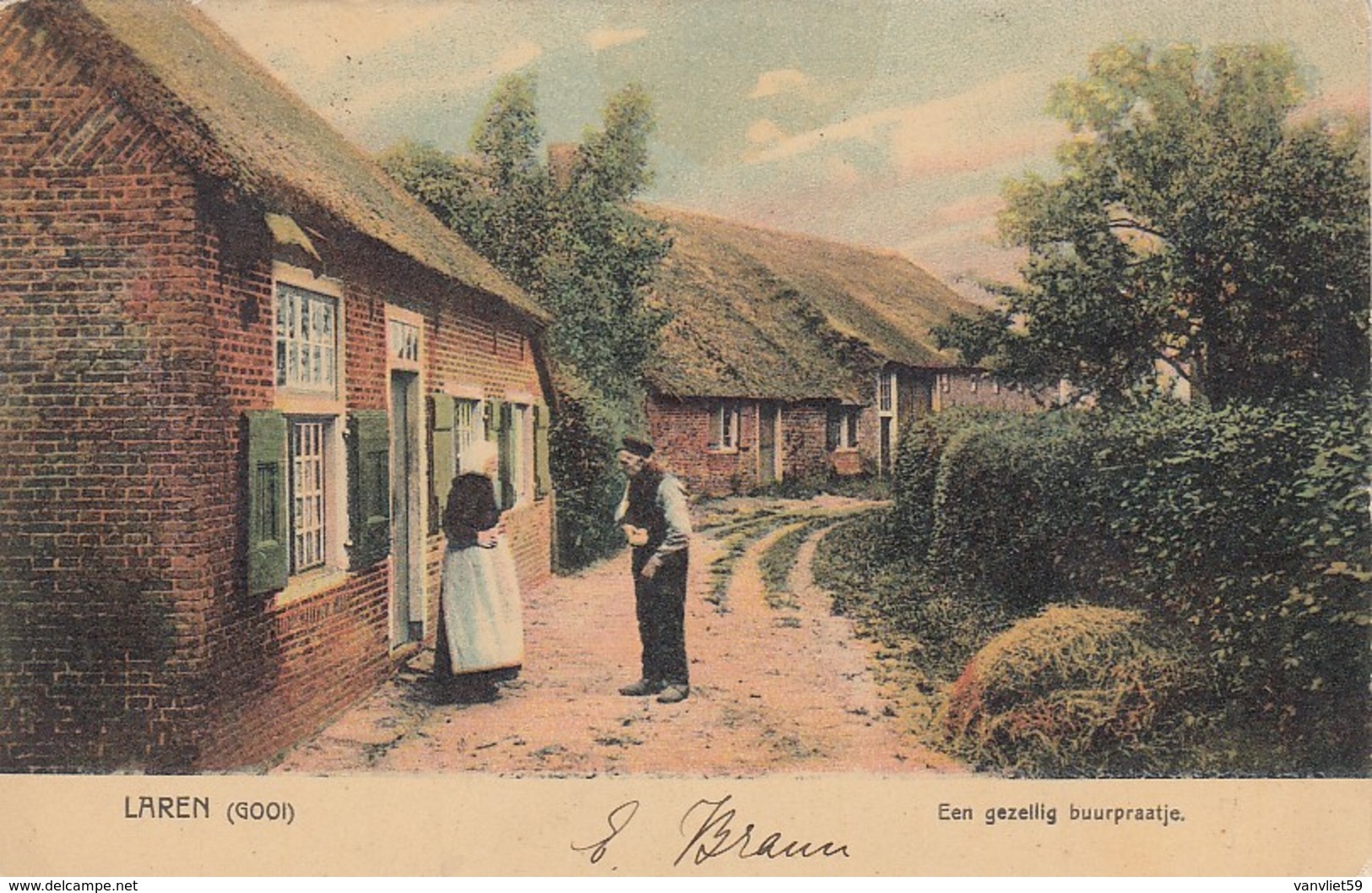 HOLLAND-OLANDA-NEDERLAND-LAREN-CARTOLINA VIAGGIATA IL 20-1-1904 - Laren (NH)