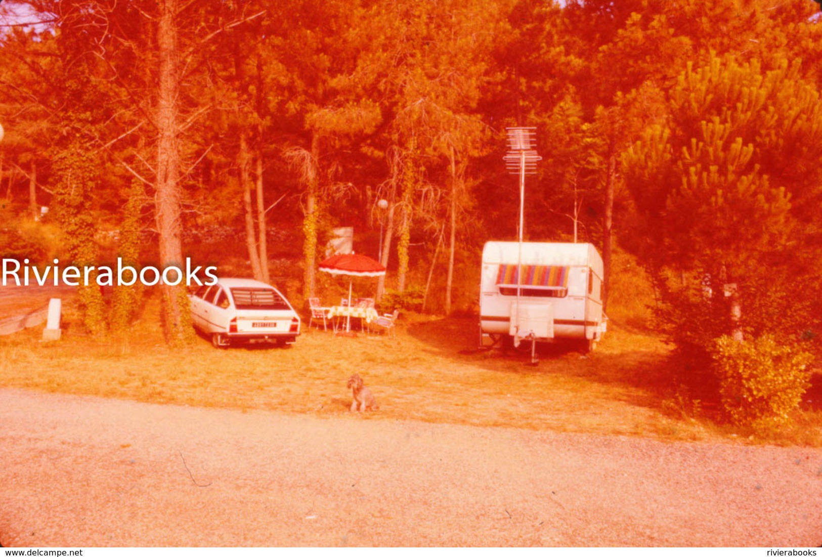 M38 - 7 Diapositives Photo - Automobile Citroen CX Et Caravane Camping - Automobili