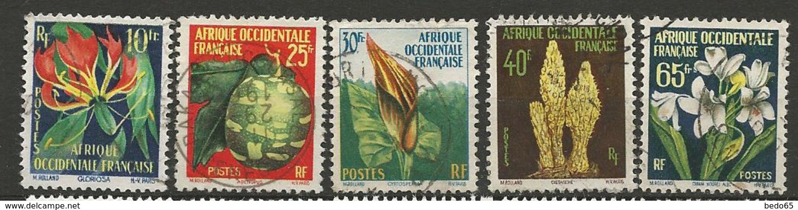 AOF SERIE N° 68 à 72 OBL - Used Stamps