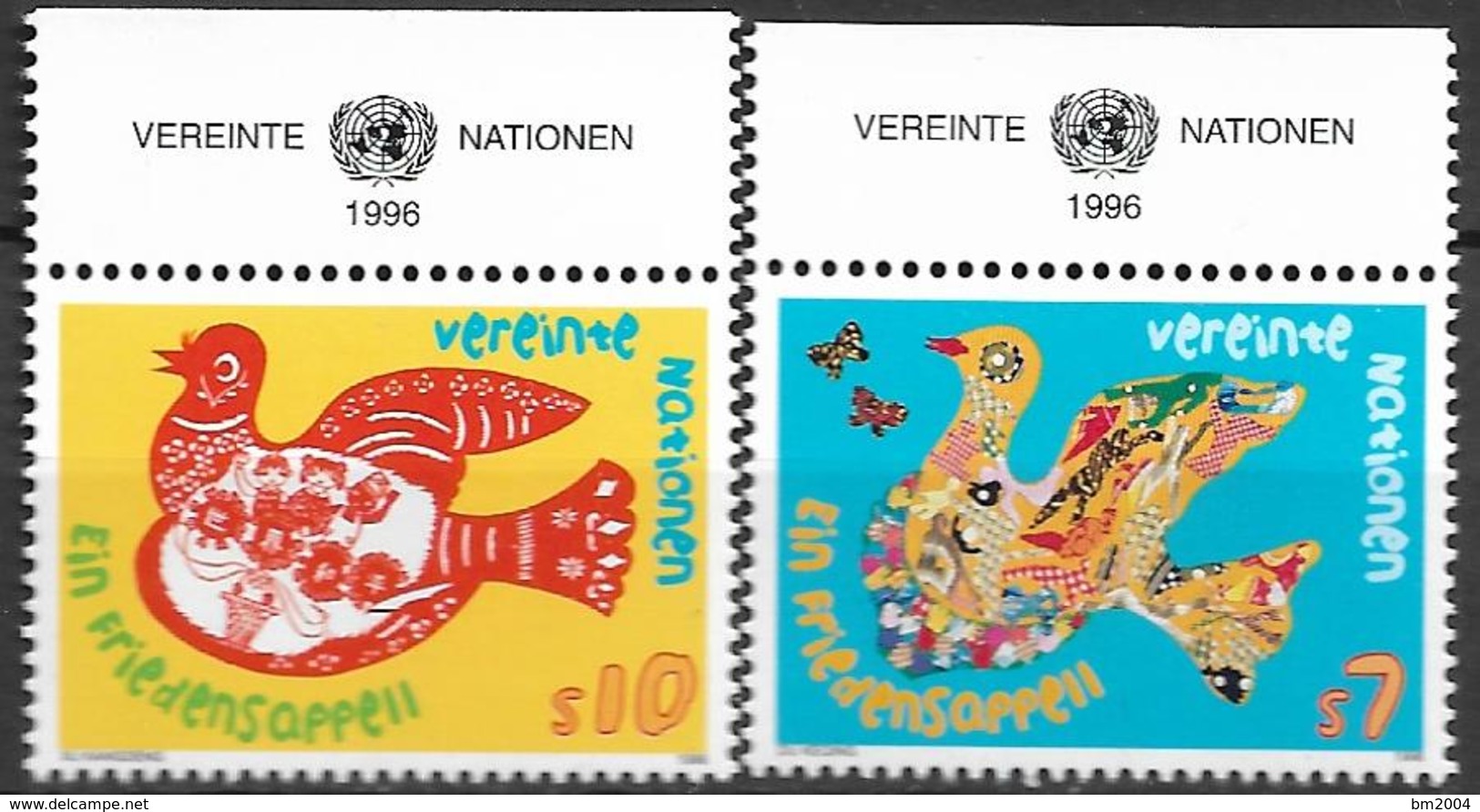 1996 UNO  Wien   Mi. 216-7**MNH   Friedensappell - Nuevos