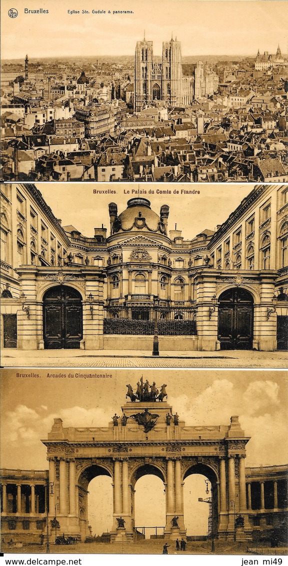 BELGIQUE - BRUXELLES - LOT DE 9 CARTES -   Divers - Hotel De Ville - église Sainte Gudule - Colonne Du Congrés - Etc ... - Sets And Collections