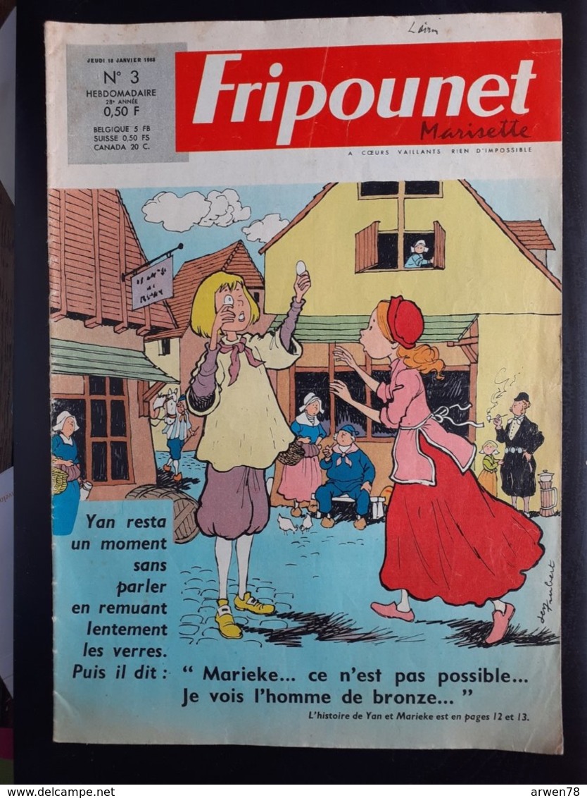 Fripounet Marisette N° 3 Du 18 Janvier 1968 - Fripounet