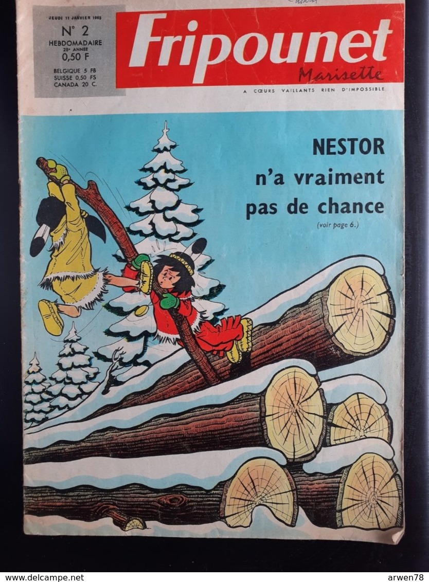 Fripounet Marisette N° 2 Du 11 Janvier 1968 - Fripounet