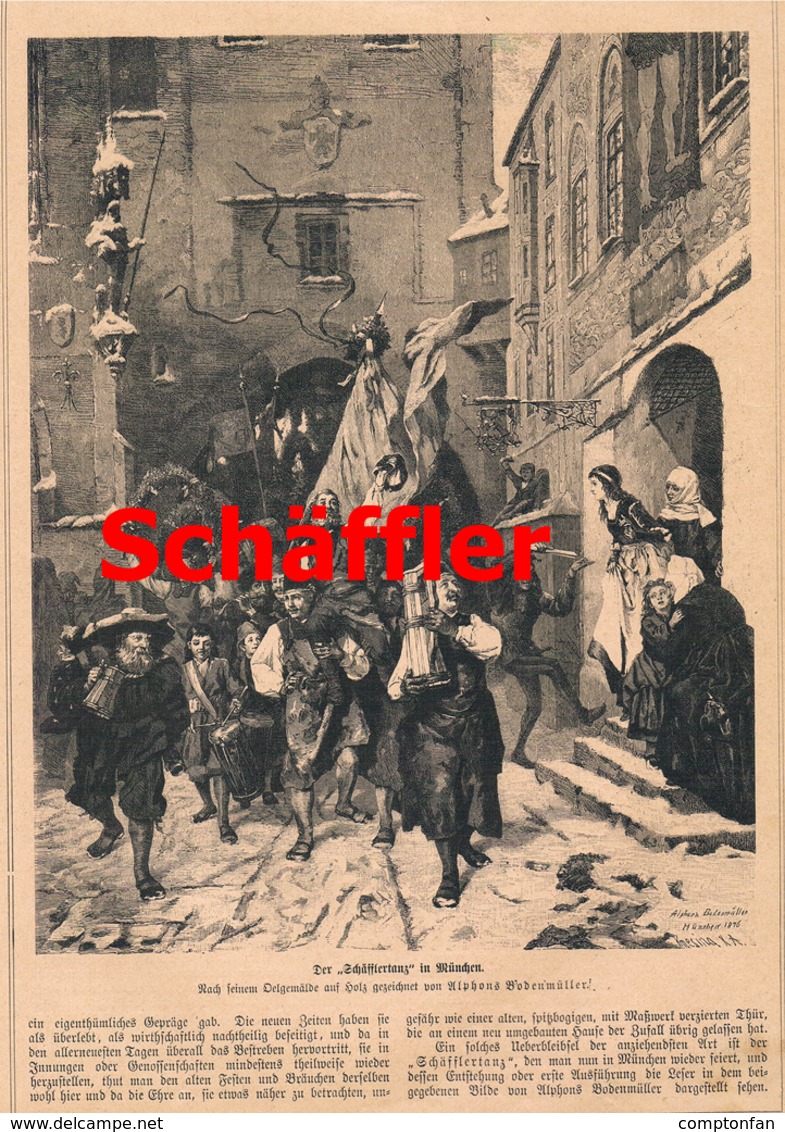 A102 404 - München Schäfflertanz Volksfest Artikel Mit 1 Bild 1879 !! - Théâtre & Danse